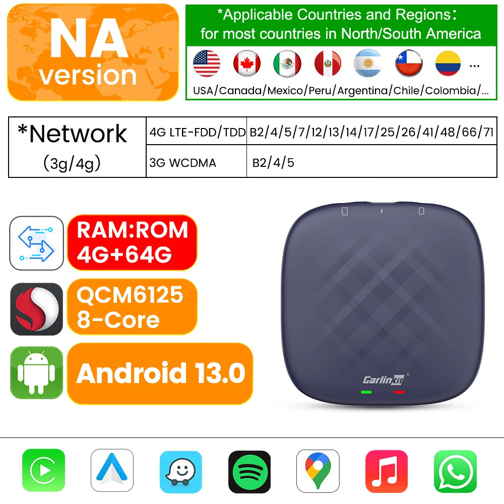 CarlinKit CarPlay Ai Box 6125 – Wireless Android Auto & CarPlay TV Box