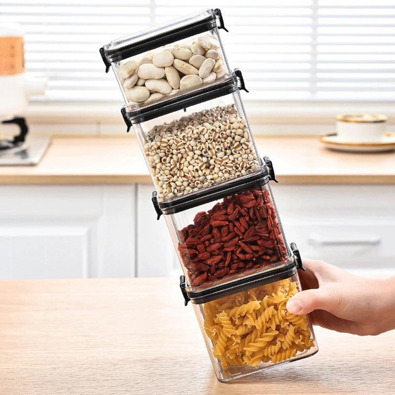 Sealed Grain Storage Jars – Kitchen Organizer Set
