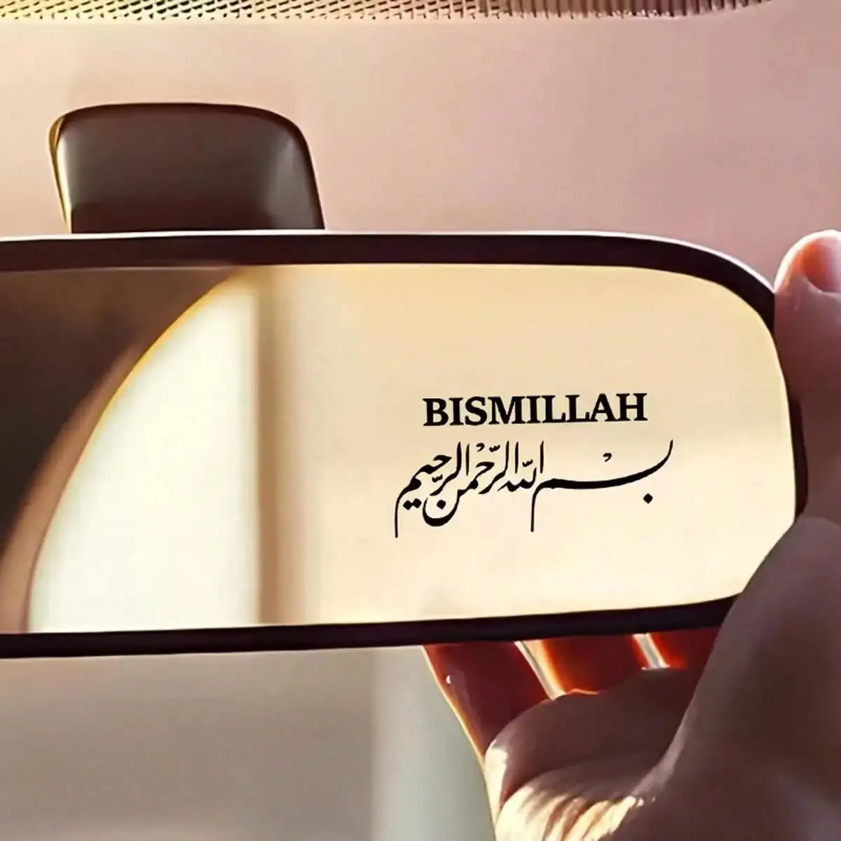 Bismillah Calligraphy Car Sticker – Rearview Mirror Decal