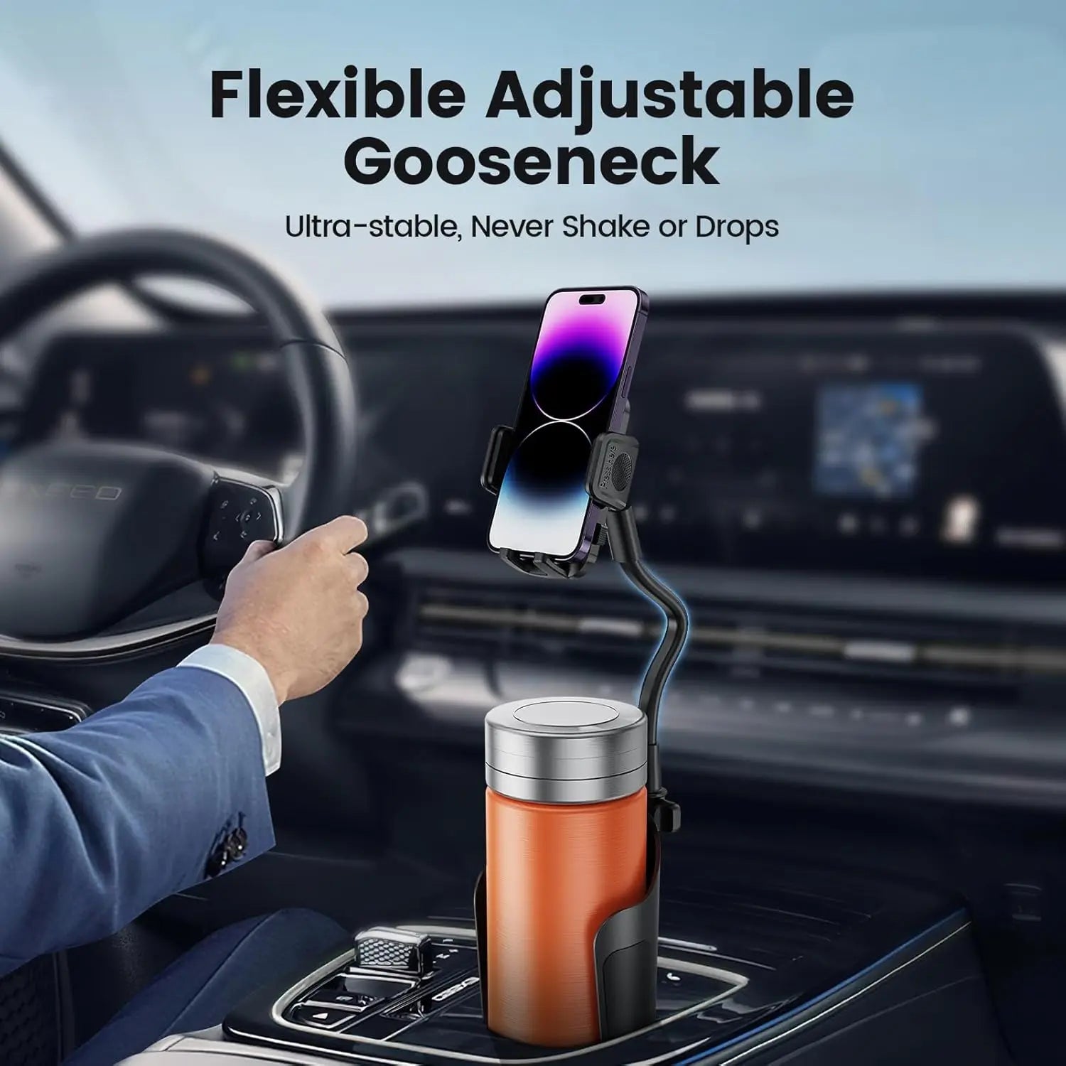 Adjustable Cup Holder Phone Mount for Car