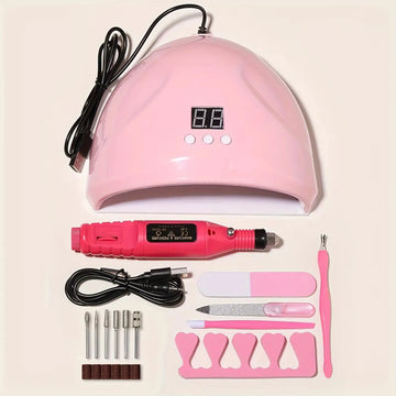 LINMANDA Electric Nail Drill & UV Lamp Starter Kit