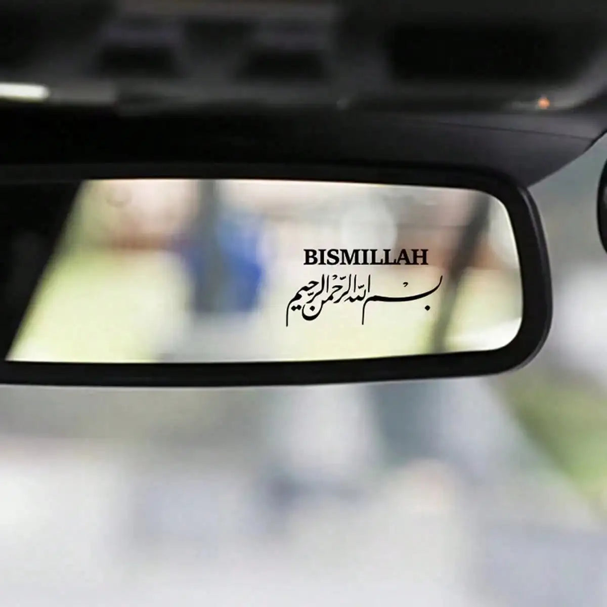 Bismillah Calligraphy Car Sticker – Rearview Mirror Decal