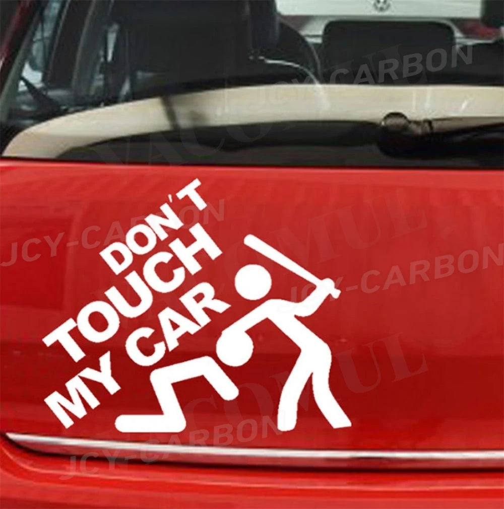"Don't Touch My Car" Reflective Sticker Decal