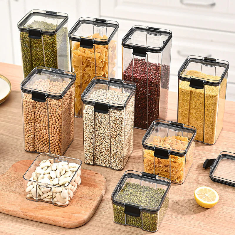 Sealed Grain Storage Jars – Kitchen Organizer Set