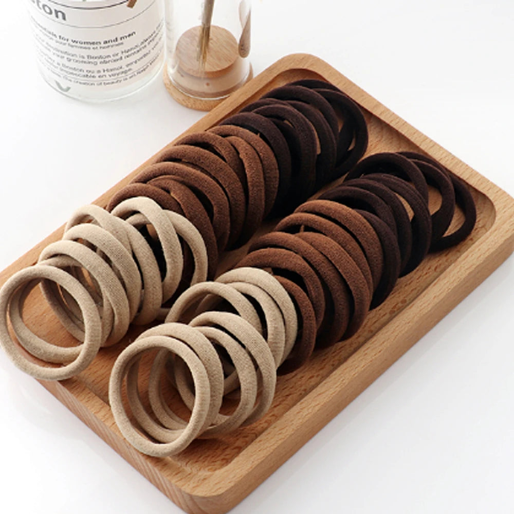 Elastic Hair Bands for Women – Black & White Pack