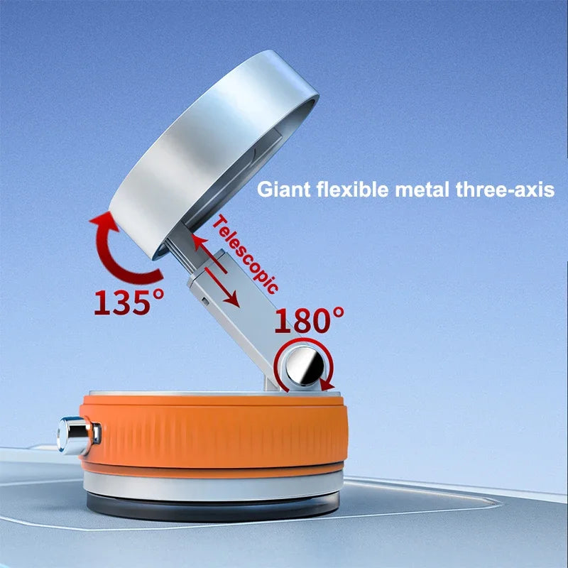 360° Magnetic Vacuum Phone Mount – Car & Desk