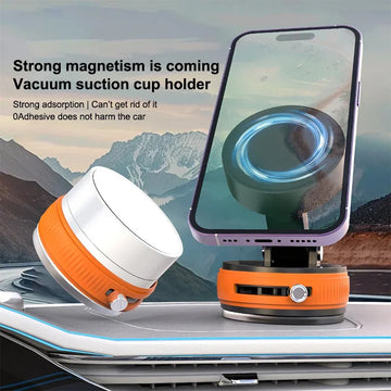 360° Magnetic Vacuum Phone Mount – Car & Desk