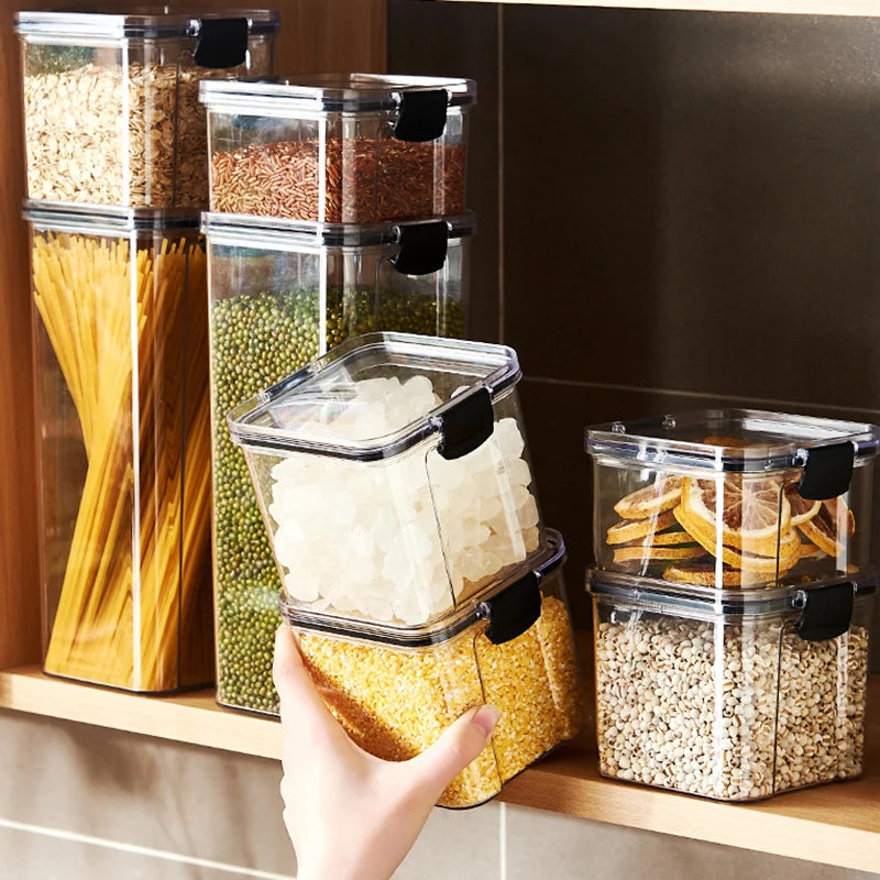 Sealed Grain Storage Jars – Kitchen Organizer Set