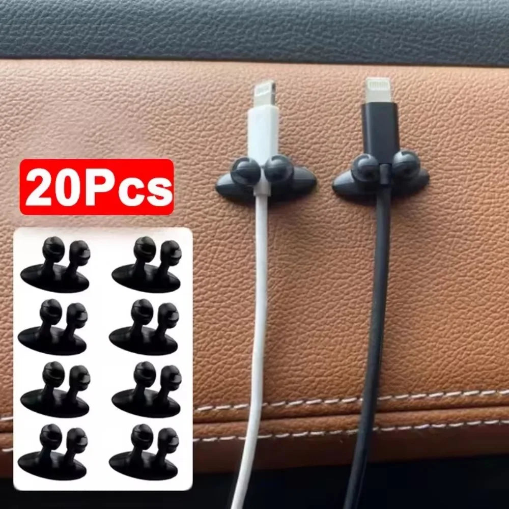 Car Dashboard Cable Clip Organizer – Charger Cord Holder