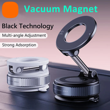 Magnetic Foldable Car Phone Holder – 360° Vacuum Mount