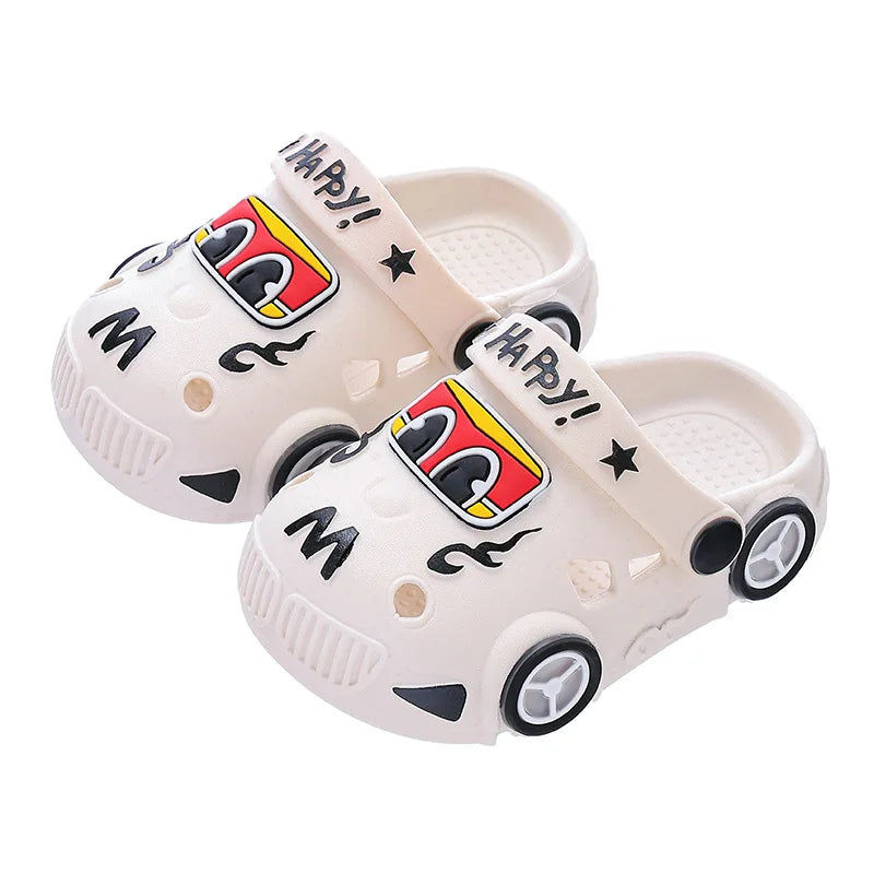 Light-Up Car Wheel Slippers for Kids