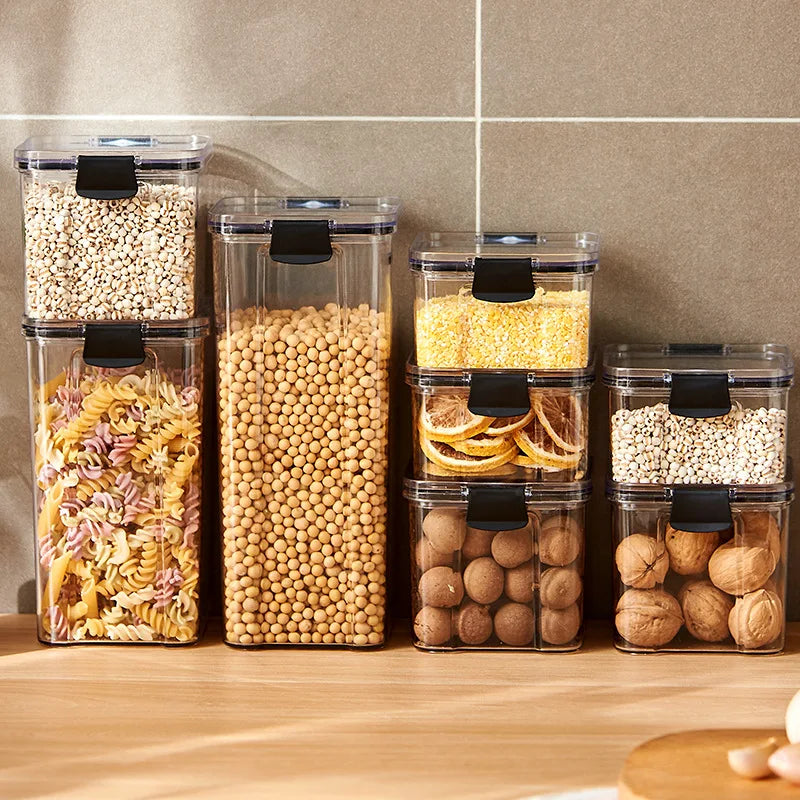 Sealed Grain Storage Jars – Kitchen Organizer Set