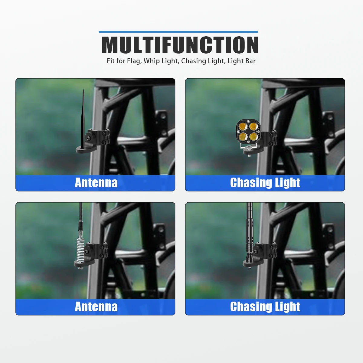 1.75' 1.875' 2' Roll Bar Cage Bracket For BRP CAN-AM MAVERICK X3, Polaris RZR 900 1000 XP, and Other UTV Fixed Support