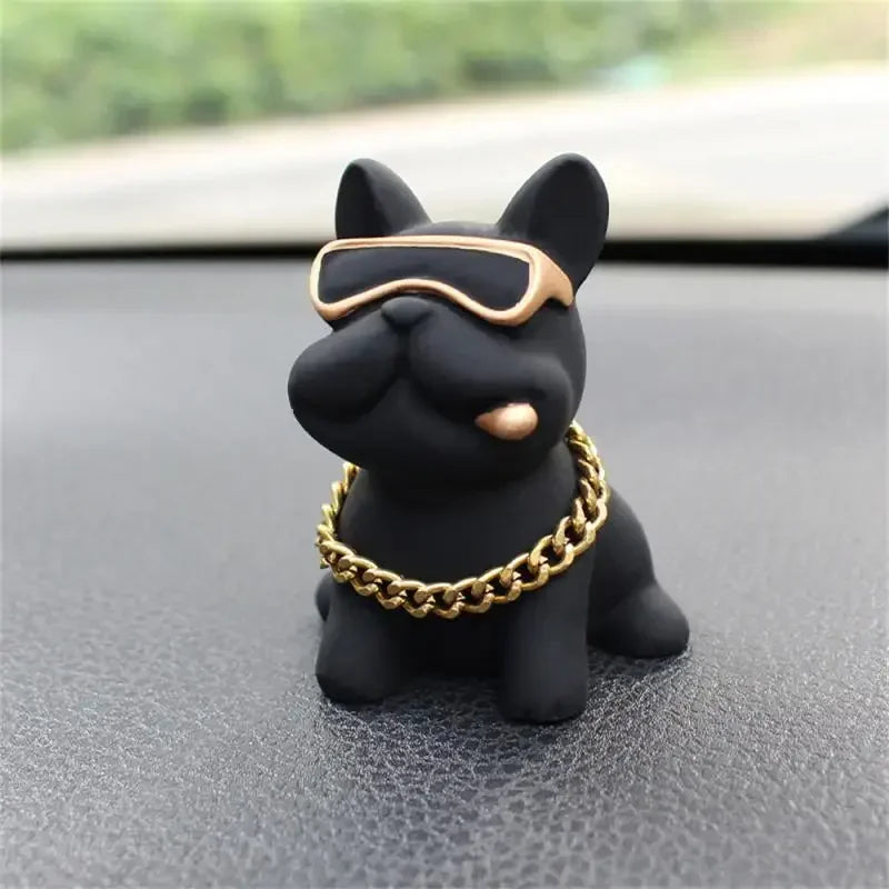 Bulldog Resin Car Dashboard Ornament