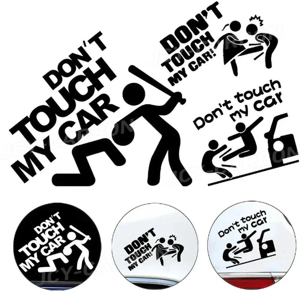 "Don't Touch My Car" Reflective Sticker Decal