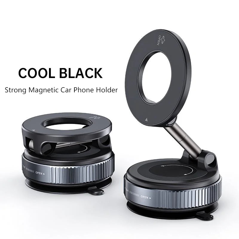 Magnetic Foldable Car Phone Holder – 360° Vacuum Mount