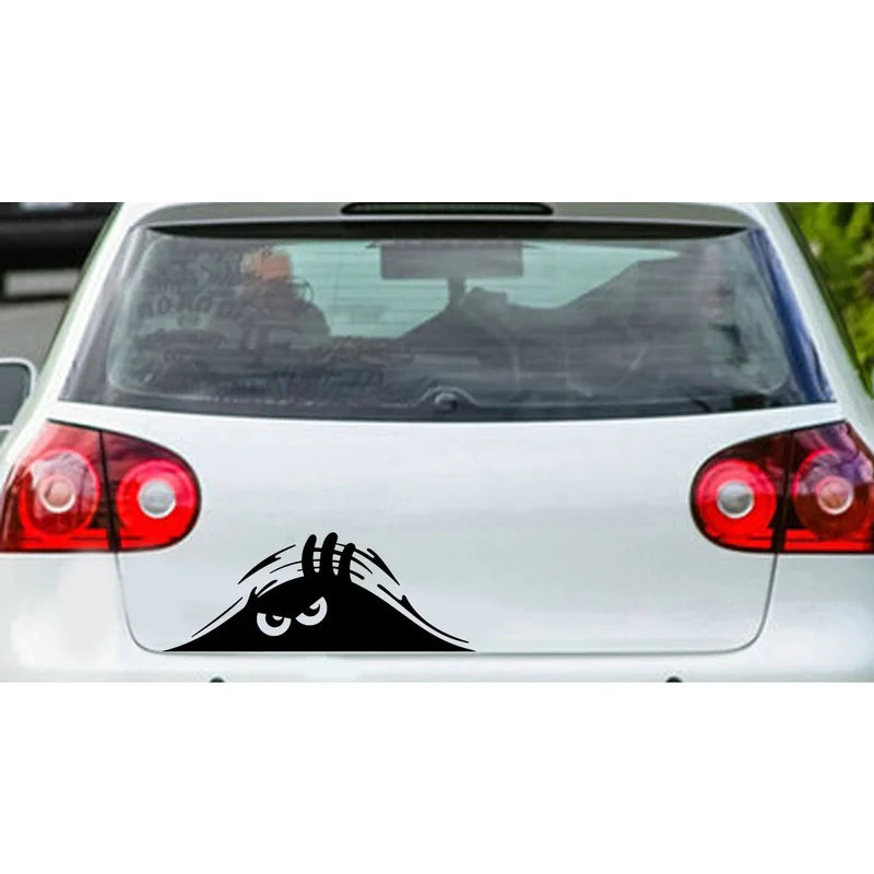 3D Sand Monster Peeking Car Sticker – Waterproof Decal