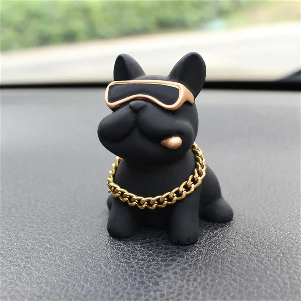 Bulldog Resin Car Dashboard Ornament