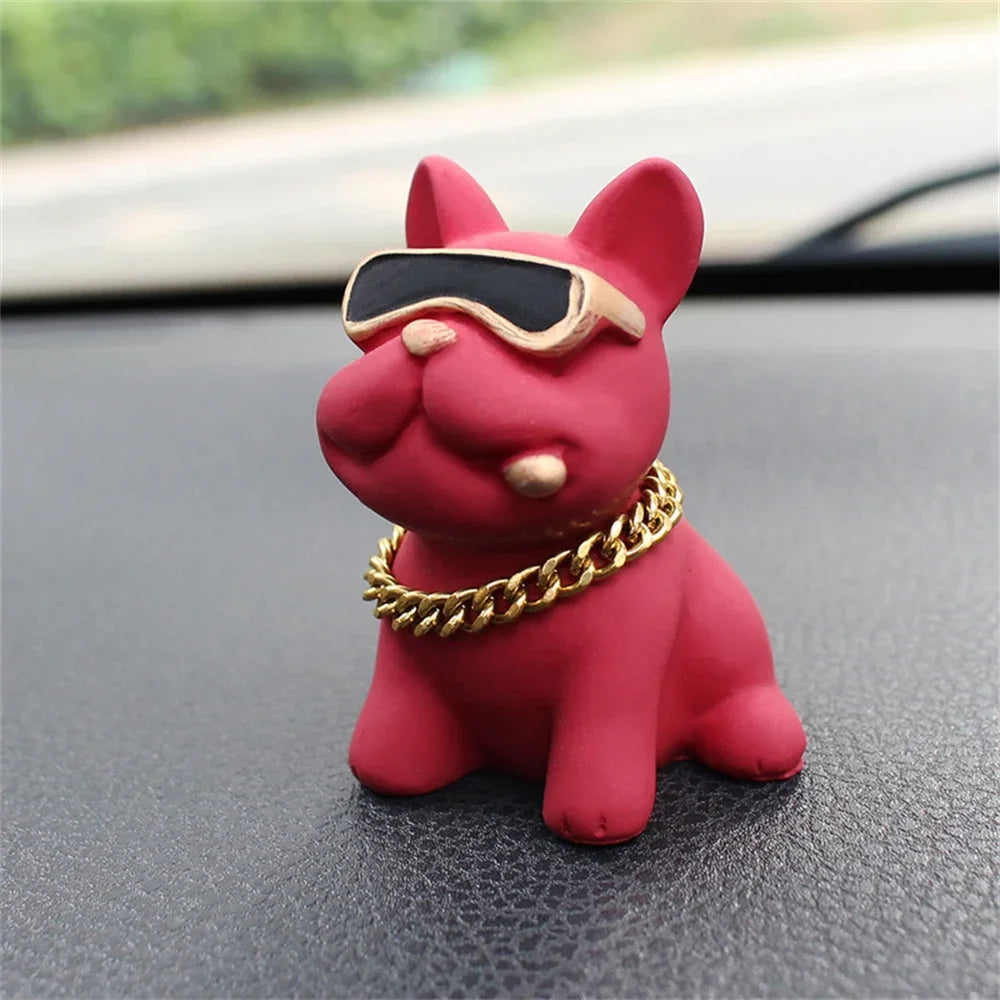 Bulldog Resin Car Dashboard Ornament