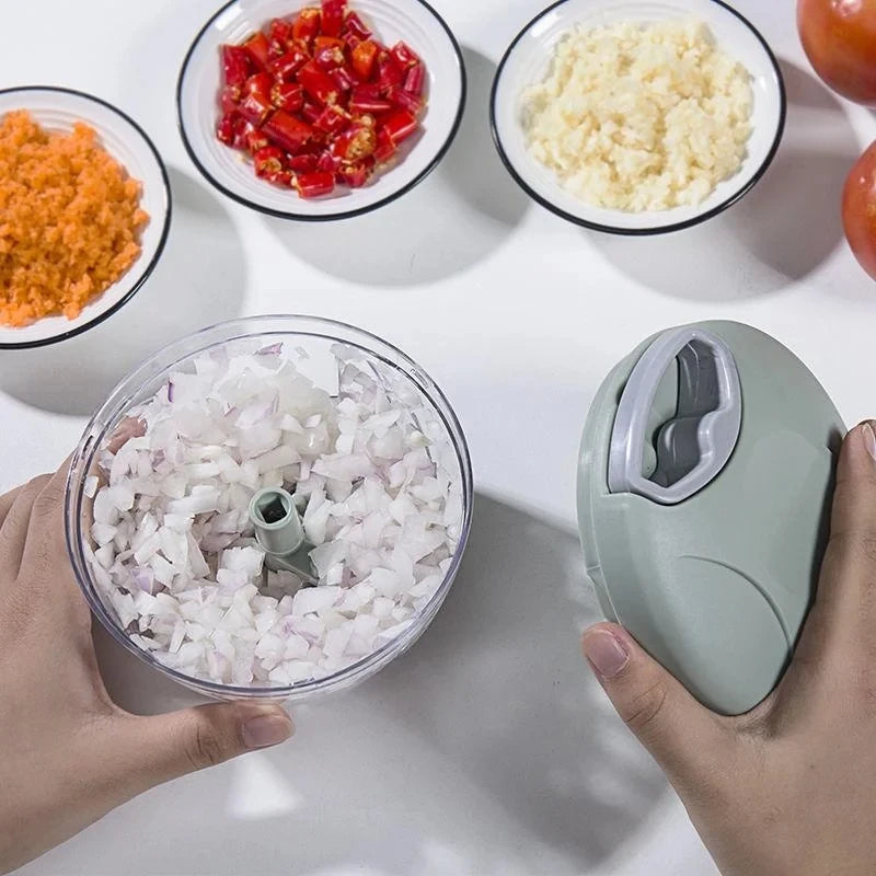 Manual Hand Chopper – Salad & Vegetable Cutter (500/900ml)