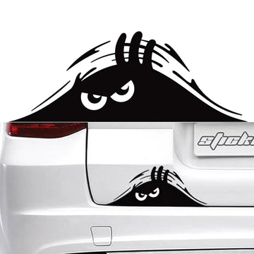 3D Sand Monster Peeking Car Sticker – Waterproof Decal
