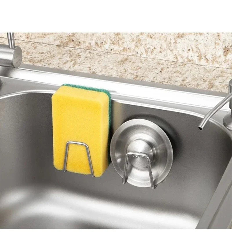Stainless Steel Sink Sponge Holder – Self-Adhesive