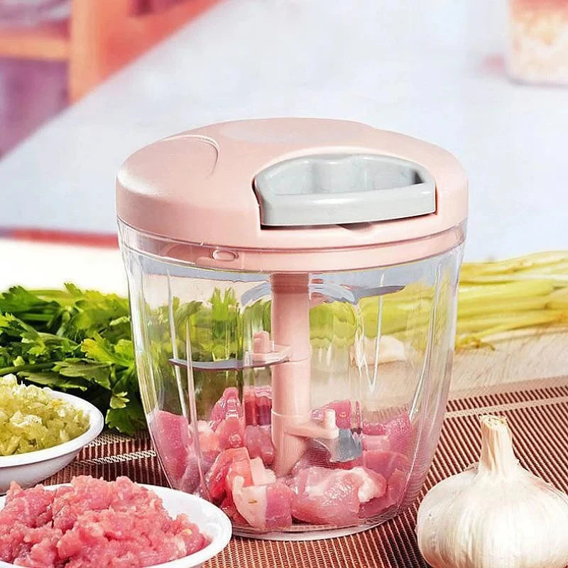Manual Hand Chopper – Salad & Vegetable Cutter (500/900ml)