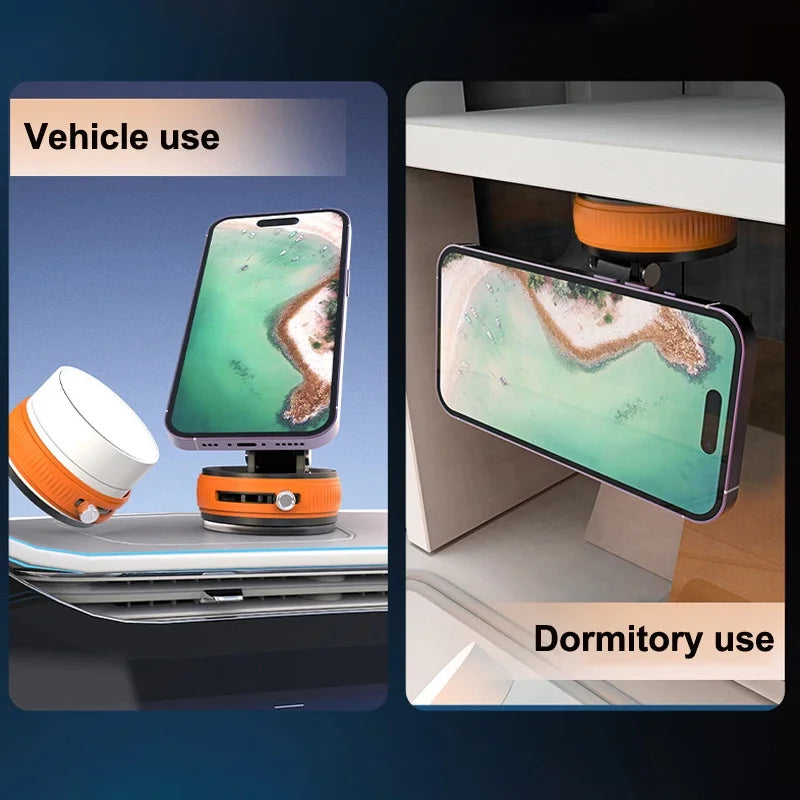 360° Magnetic Vacuum Phone Mount – Car & Desk