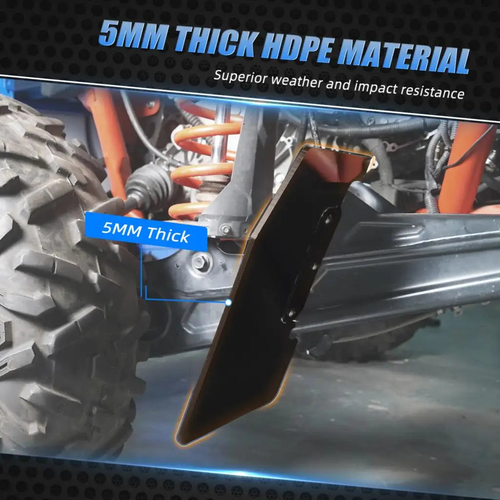NICECNC Rear Wheel Rock Deflector Kit for Can-Am Maverick X3
