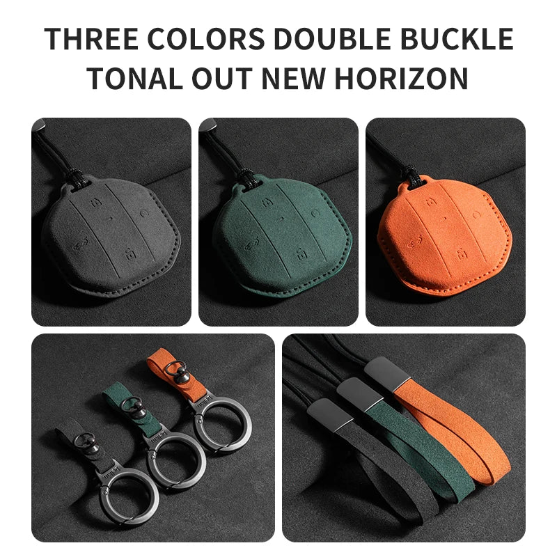 Suede Key Case Cover for Jetour T1/T2 Remote Key