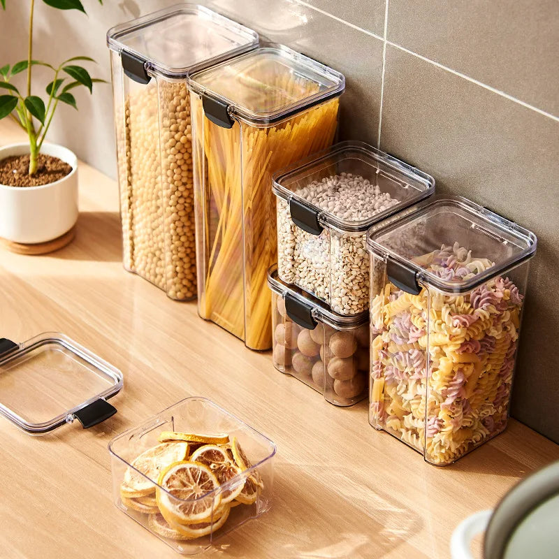 Sealed Grain Storage Jars – Kitchen Organizer Set