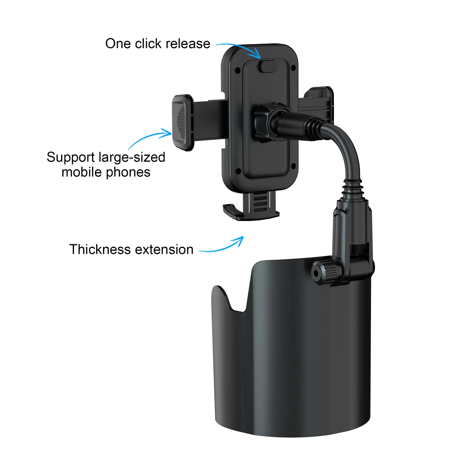 Adjustable Cup Holder Phone Mount for Car