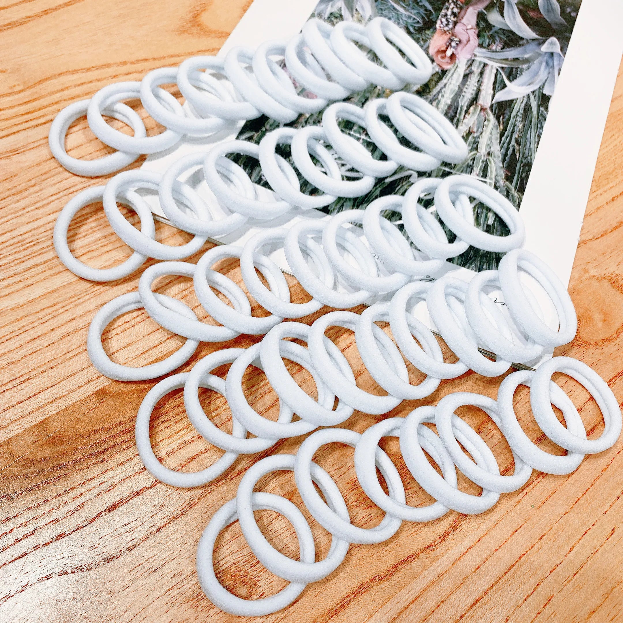 Elastic Hair Bands for Women – Black & White Pack
