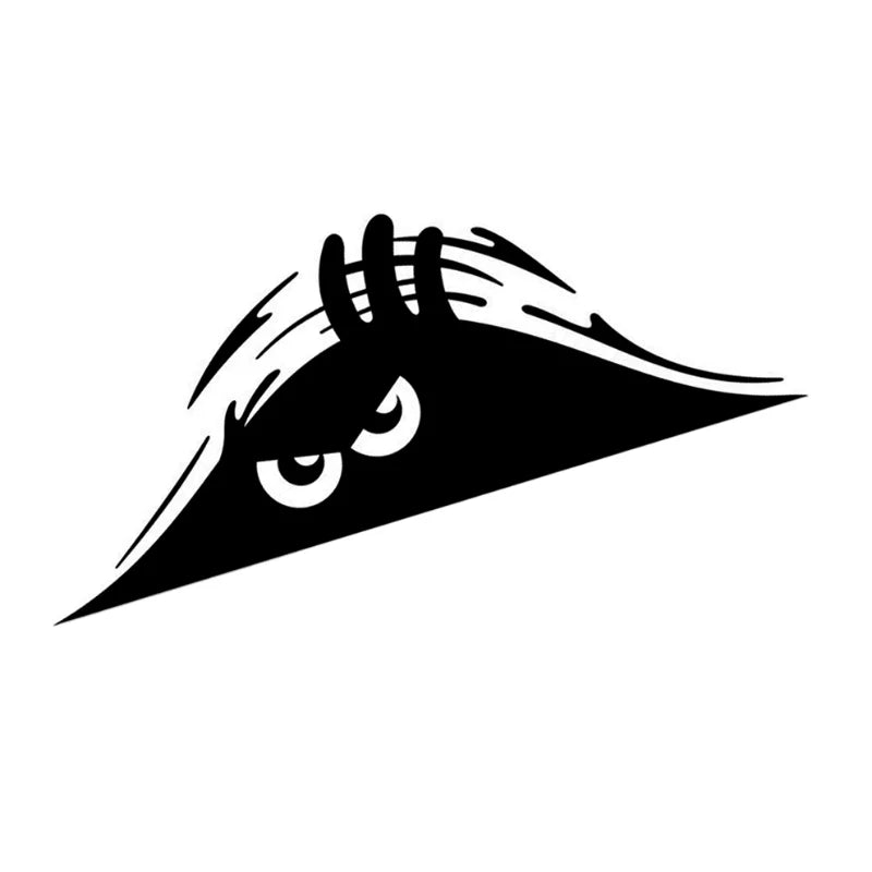 3D Sand Monster Peeking Car Sticker – Waterproof Decal