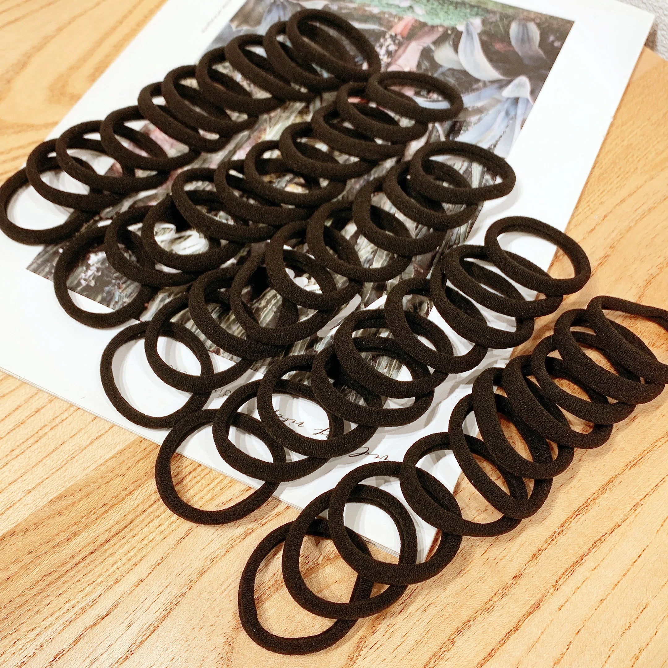 Elastic Hair Bands for Women – Black & White Pack