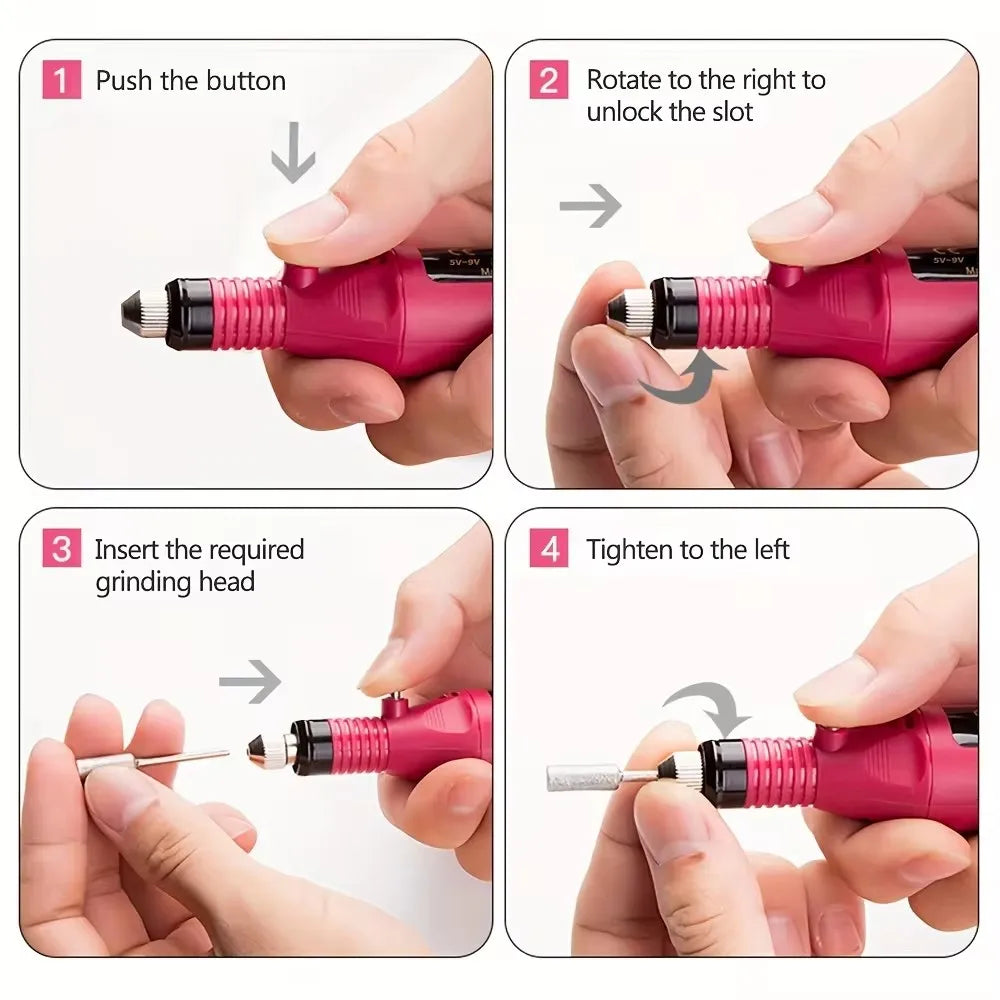LINMANDA Electric Nail Drill & UV Lamp Starter Kit
