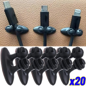 Car Dashboard Cable Clip Organizer – Charger Cord Holder