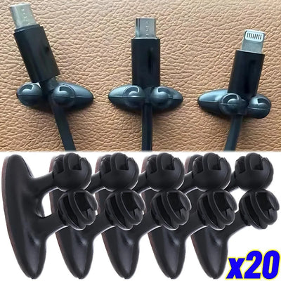 Car Dashboard Cable Clip Organizer – Charger Cord Holder