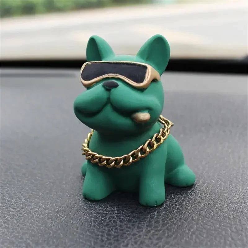 Bulldog Resin Car Dashboard Ornament