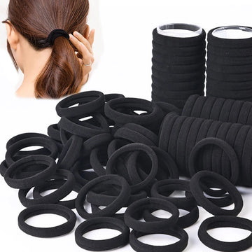 Elastic Hair Bands for Women – Black & White Pack