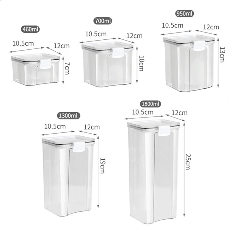 Sealed Grain Storage Jars – Kitchen Organizer Set