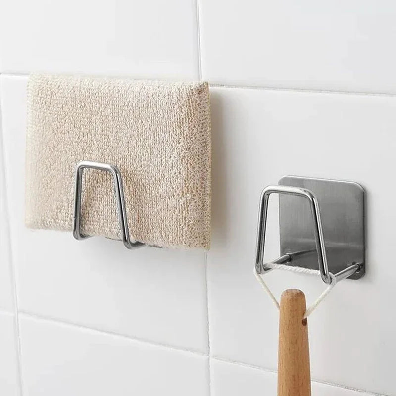 Stainless Steel Sink Sponge Holder – Self-Adhesive
