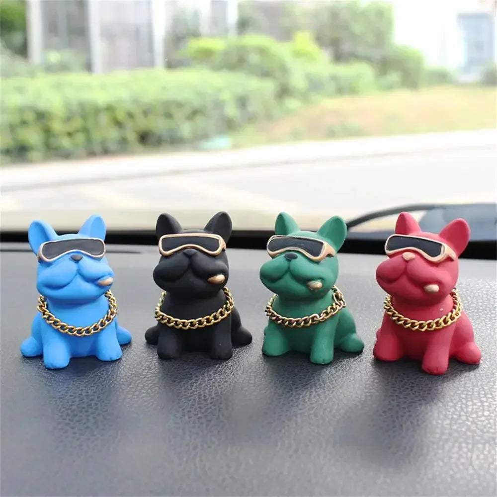 Bulldog Resin Car Dashboard Ornament