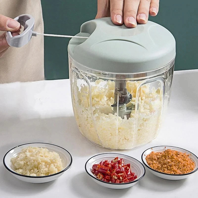Manual Hand Chopper – Salad & Vegetable Cutter (500/900ml)
