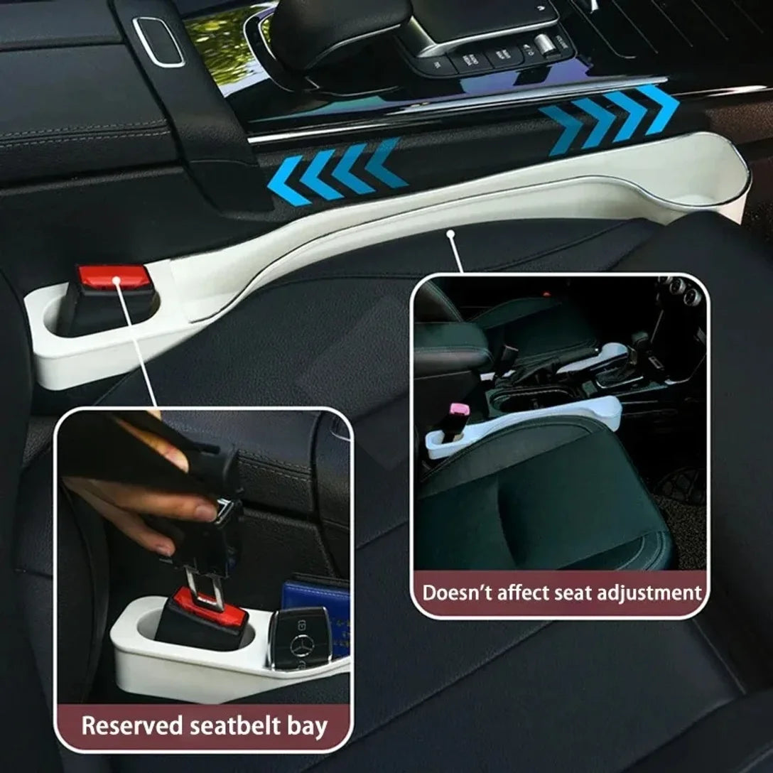 Car Seat Gap Filler Organizer with Cup & Phone Holder (2-Pack)