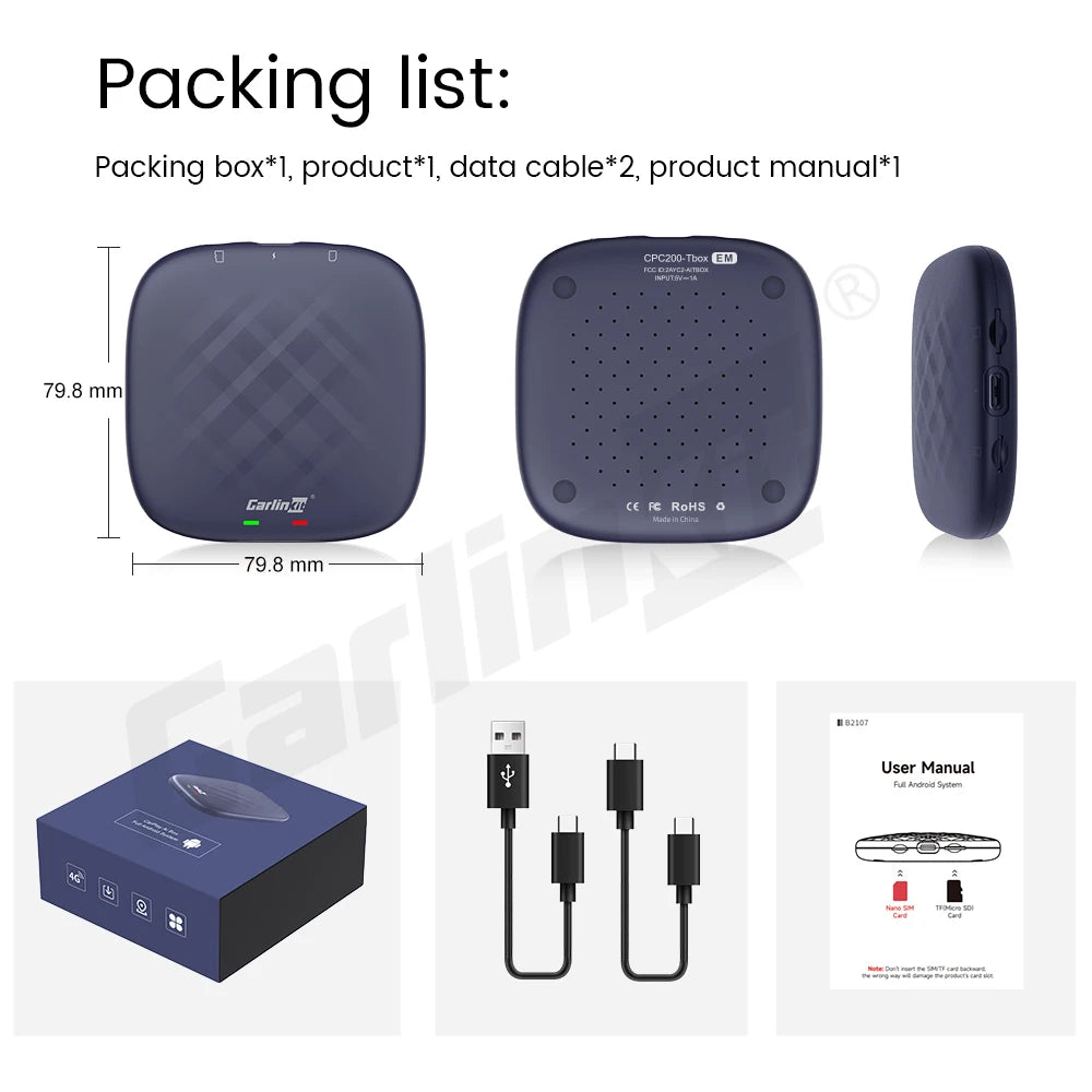CarlinKit CarPlay Ai Box 6125 – Wireless Android Auto & CarPlay TV Box