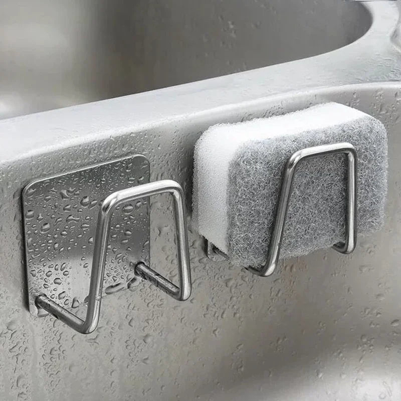 Stainless Steel Sink Sponge Holder – Self-Adhesive