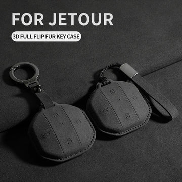Suede Key Case Cover for Jetour T1/T2 Remote Key