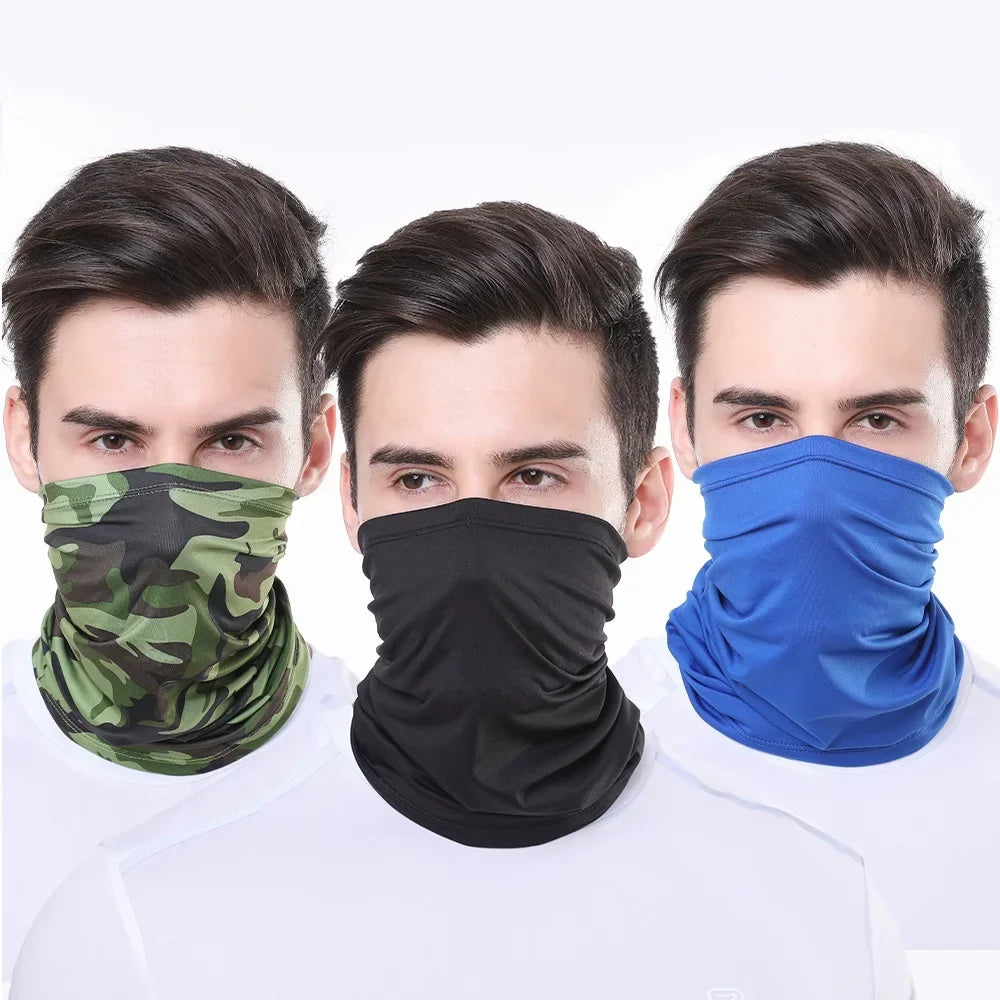 Ice Silk Sun Protection Face Mask – Motorcycle Neck Gaiter