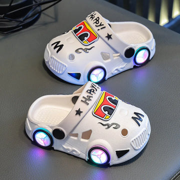 Light-Up Car Wheel Slippers for Kids